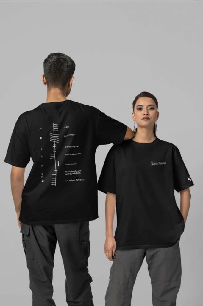 Chapters Ogham Black T-Shirt  Size X-Large